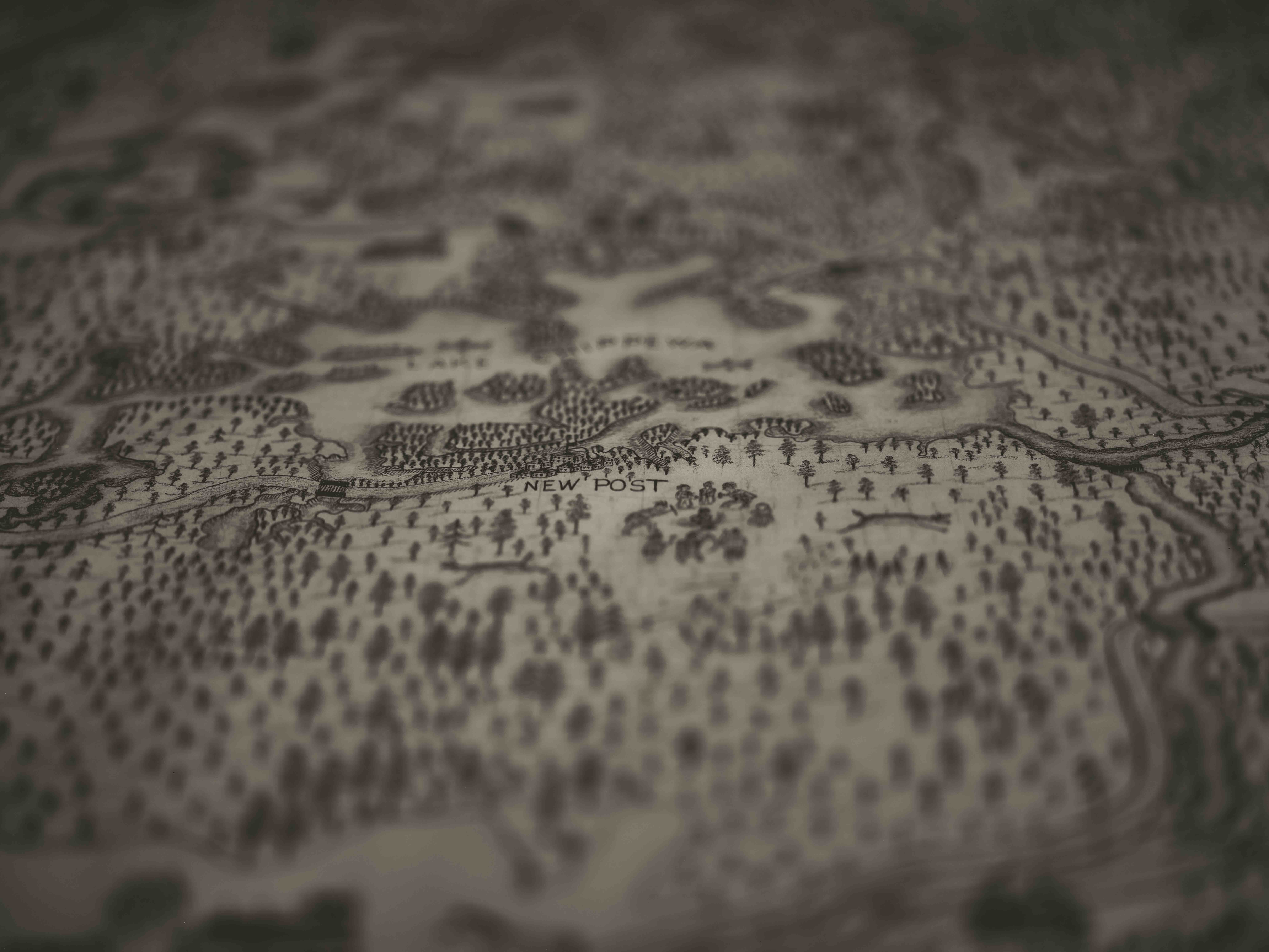 Vintage map detail