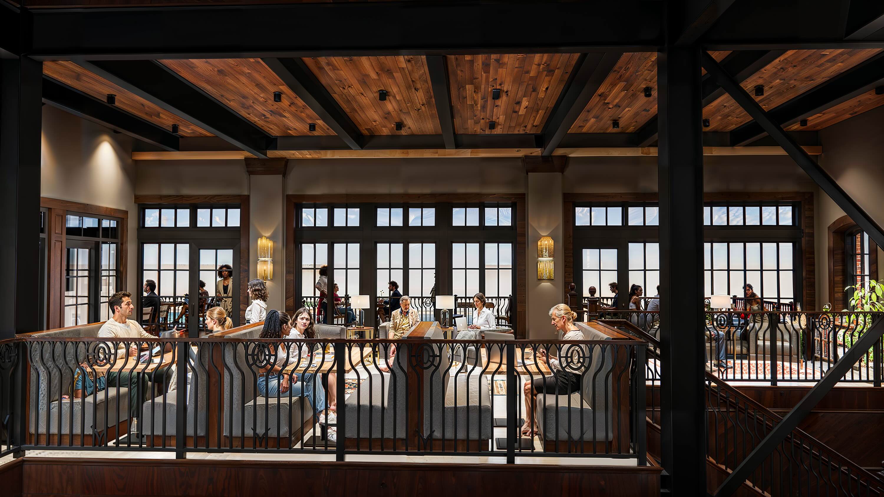 Meeting booths — drop-in collaboration.